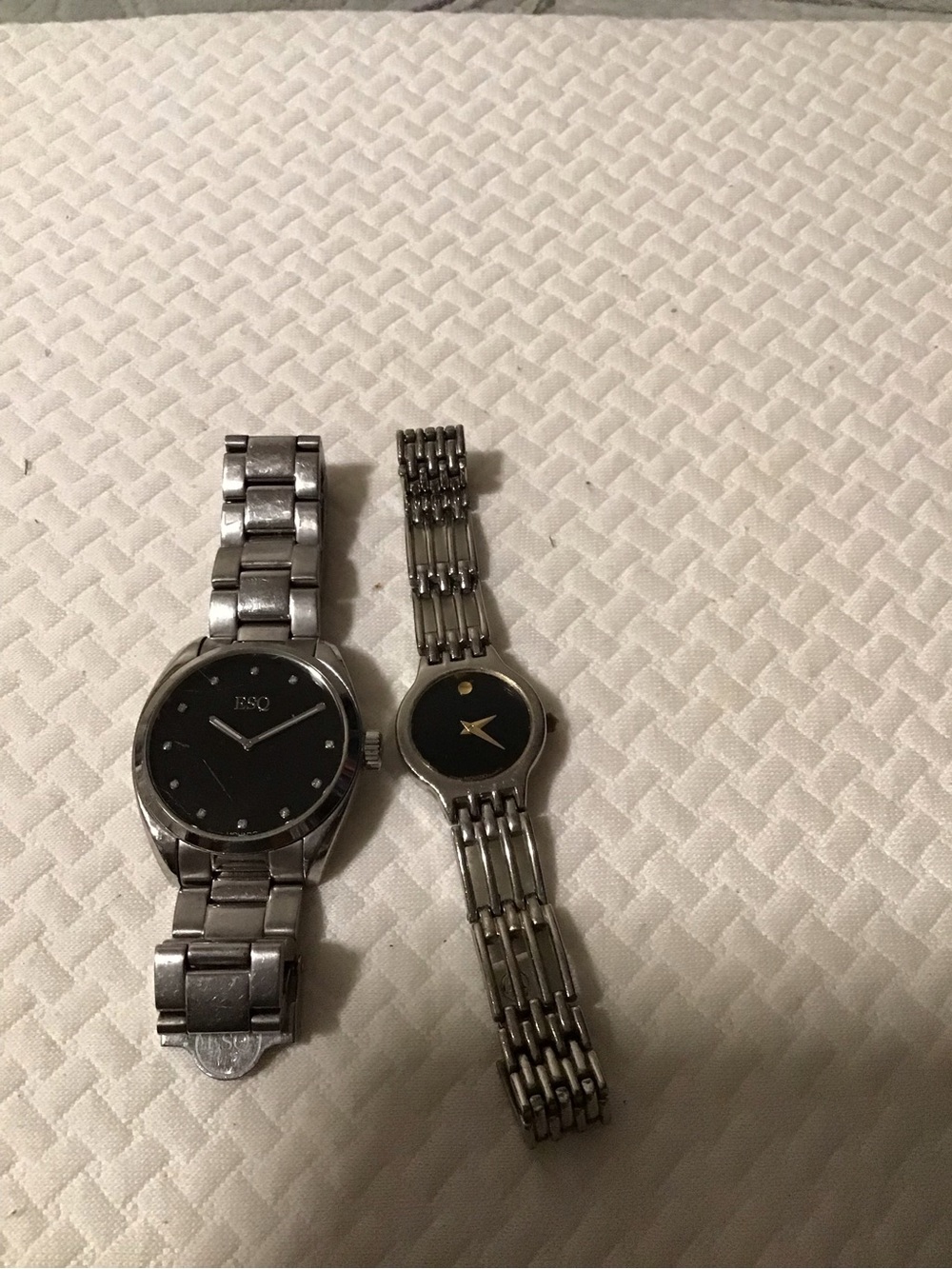 Movado Men's Stainless Steel Watch with Black Dial